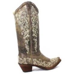 Corral Boots Corral Ladies Lisa Snip Distressed Brown Bone Embroidery Boots A1094 -Corral Boots Store 12 14b3cd26 255f 4b4d aa35 2cc9a42d6e11