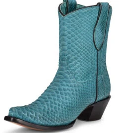 Corral Boots Lds Turquoise Python Full Exotic - A4195