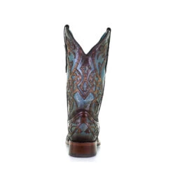 Corral Boots Corral Ladies Overlay Embroidery Turquoise & Brown Leather Boots C3768 -Corral Boots Store 20c481df8fe24789dbd804308a6eb2ed