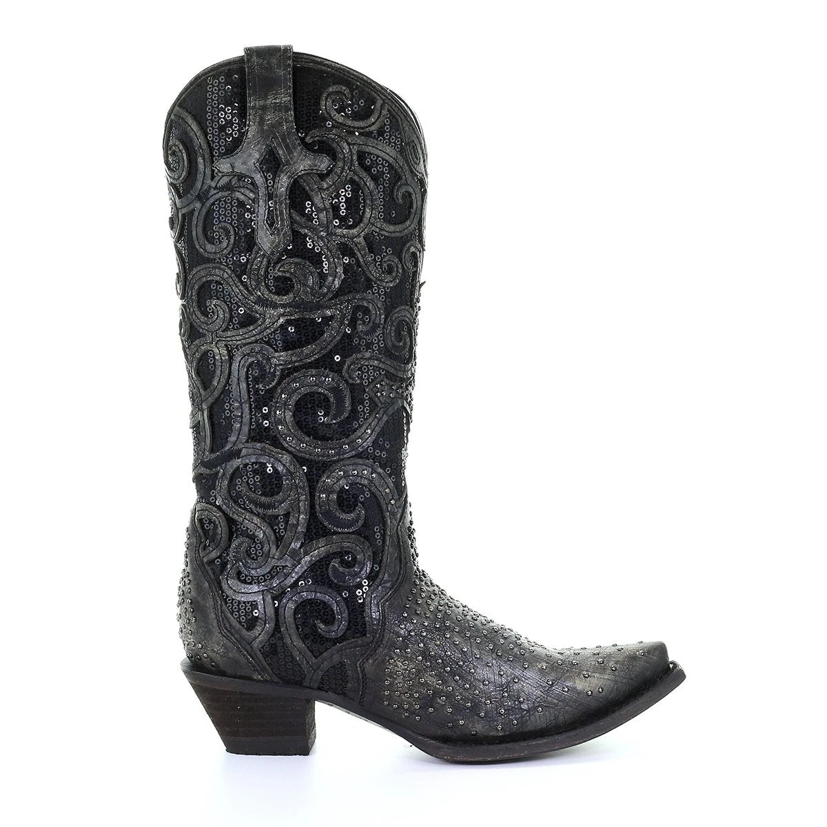 Corral Boots Women’s Corral Western Boots Black Overlay Full Studs Handcrafted 4 Corral Boots Women’s Corral Western Boots Black Overlay Full Studs Handcrafted - Image 2