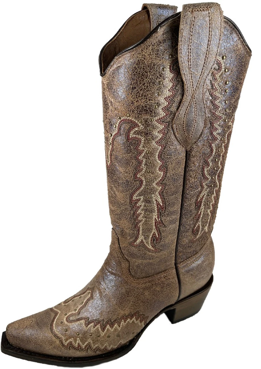 Corral Boots Lds Bronze Embroidery & Studs L2008 3 Corral Boots Lds Bronze Embroidery & Studs L2008