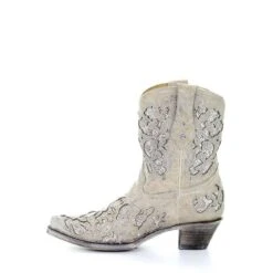 Corral Boots Corral Ladies Mariah White Glitter Inlay & Crystals Ankle Boots A3550 -Corral Boots Store 57 4b7fde52 d80c 49b8 9c70 260cd6eb980c