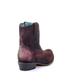 Corral Boots Corral Ladies Wine Red Lamb Round Toe Shortie Ankle Boots C3416 -Corral Boots Store 57 4e95dfc6 d6de 47b4 b632 a3323126c9ba