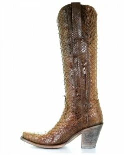 Corral Boots Corral Ladies Tan Full Python Snakeskin Zip-Up Knee-High Boots A3667 -Corral Boots Store 57 73a4d511 a06e 4747 aee1 c4a0fff56482