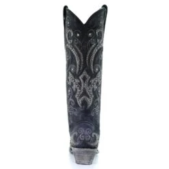Corral Boots Corral Ladies Black Overlay Emroidery Stud & Crystals Tall Boots A3637 -Corral Boots Store 57 87b1a803 dab5 44b9 8d52 e472f236ffd9