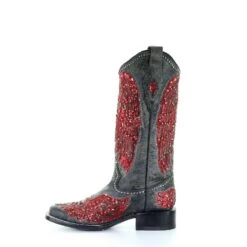 Corral Boots Corral Ladies Black & Red Wings, Cross Overlay & Studs Boots A3744 -Corral Boots Store 57 fc21019d edd2 439f a3c7 1f4d74302bdb
