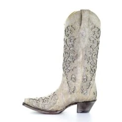 Corral Boots Women’s Corral Western Wedding Boots Handcrafted White -Corral Boots Store 5 d74affb8 83a3 41ff 8a04 a2102ba5bb56