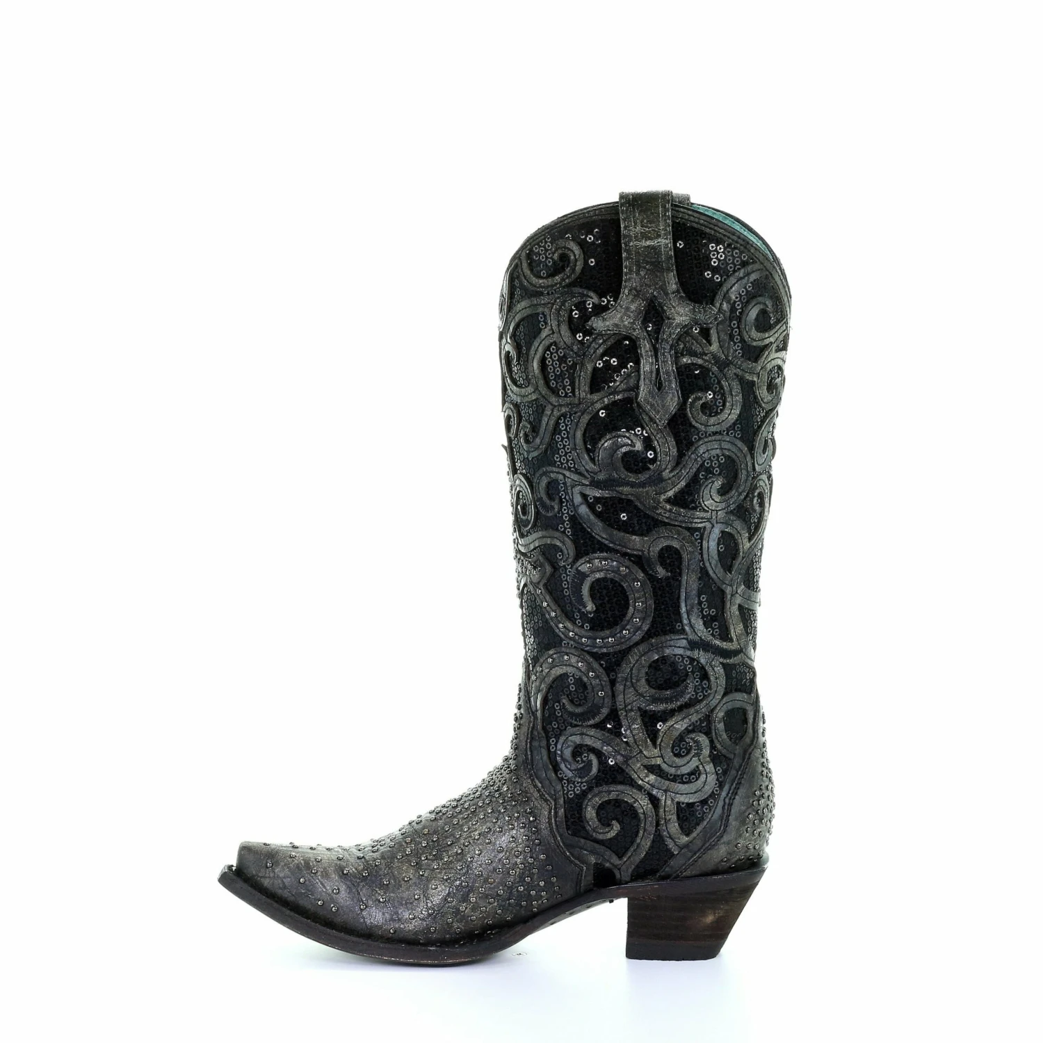Corral Boots Women’s Corral Western Boots Black Overlay Full Studs Handcrafted 5 Corral Boots Women’s Corral Western Boots Black Overlay Full Studs Handcrafted - Image 3