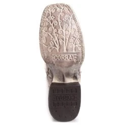 Corral Boots Corral Ladies Eliza White Glitter Inlay & Crystals Wedding Boot A3397 -Corral Boots Store 88215 corral womens boots a3397 white 4