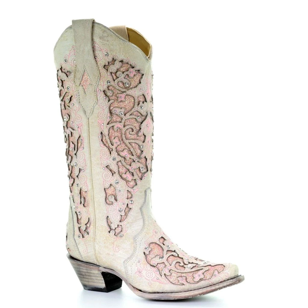 Corral Boots Women's Corral Western Boots Handcrafted White 3 Corral Boots Women's Corral Western Boots Handcrafted White