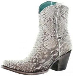 Corral Boots Corral Women's Python Zipper Ankle Boots - Natural