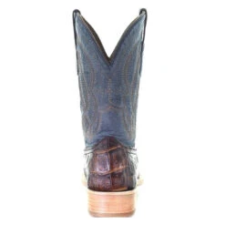 Corral Boots Corral Men's Caiman Embroidered Brown & Blue Western Boots A4057 -Corral Boots Store A4057 back