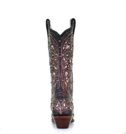 Corral Boots Corral Ladies Black & Honey Inlay & Embr. & Studs - A4124 -Corral Boots Store A4124 ALTA10 93932.1624987870