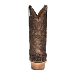 Corral Boots Corral® Men's Brown Exotic Alligator Inlay & Embroidered Western Boots -Corral Boots Store A4c
