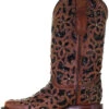 Corral Boots CorralLadies Tan/Black Inlay & Embr. & Studs SQ Toe - A4129 -Corral Boots Store B5A29837 F847 4440 BA3D 175D6103A91E 1 201 a 82433.1645800038