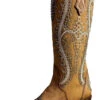 Corral Boots Lds Shedron Overlay & Embr. & Studs Round Toe - C3833