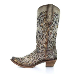 Corral Boots Women’s Corral Glitter Inlay Western Boots Handcrafted Brown -Corral Boots Store C3409b grande bfd0670e 01d6 4c75 872d a30911f59021