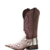 Corral Boots Men's Natural/Brown Python Embr. SQ Toe - L5740