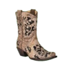 Corral Boots Corral® Ladies Inlay Embroidery & Studs Distressed Brown Ankle Boots A4190