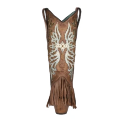 Corral Boots Corral Ladies Brown & Fringe Western Snip Toe Boots C3904 -Corral Boots Store My project 2023 06 16T110458.202