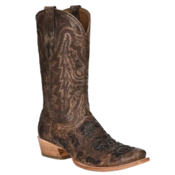 Corral Boots Corral® Men's Brown Exotic Alligator Inlay & Embroidered Western Boots