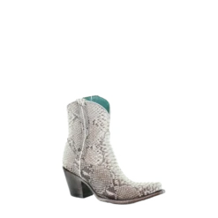 Corral Boots Corral Ladies Natural Python Zipper Ankle Boots A3791