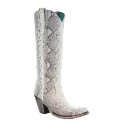 Corral Boots Corral Ladies Natural Python Zipper Tall Top Boots A3789