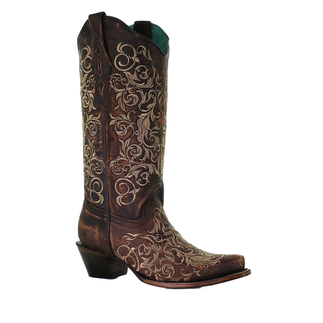 Corral Boots Corral Ladies Honey Brown Floral Snip Toe Western Boots Z5016 3 Corral Boots Corral Ladies Honey Brown Floral Snip Toe Western Boots Z5016