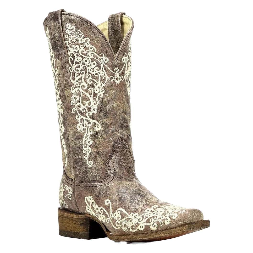 Corral Boots Corral Ladies Iconic Lisa Brown Crater Bone Embroidered Boots A2663 3 Corral Boots Corral Ladies Iconic Lisa Brown Crater Bone Embroidered Boots A2663