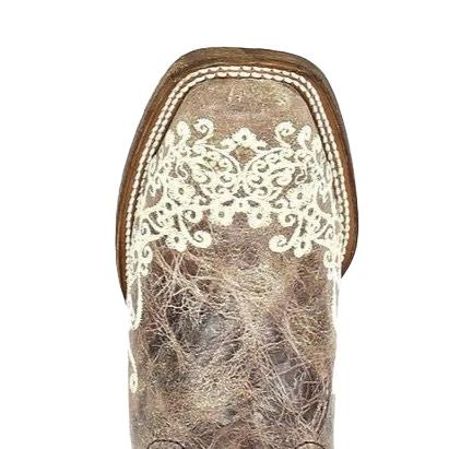 Corral Boots Corral Ladies Iconic Lisa Brown Crater Bone Embroidered Boots A2663 4 Corral Boots Corral Ladies Iconic Lisa Brown Crater Bone Embroidered Boots A2663 - Image 2