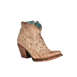 Corral Boots Corral® LadiesExotic Ivory Ankle Boots A4393