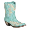 Corral Boots Corral® Ladies Studded & Floral Embroidery Turquoise Booties A4316 -Corral Boots Store Myproject 2023 05 05T133203.329
