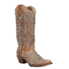 Corral Boots Corral Ladies Josefina Brown Glitter Inlay Boots A3352