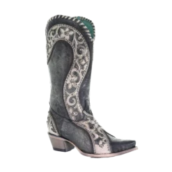 Corral Boots Corral Ladies Black Overlay, Woven, Crystals & Studs Boots E1540