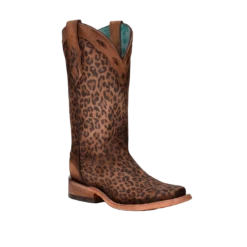 Corral Boots Corral Ladies Leopard Print Square Toe Boots C3788