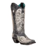 Corral Boots Corral Ladies Black Cross & Wings Overlay & Studs Grey Boots A4232