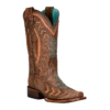 Corral Boots Corral Ladies Embroidery & Studs Brown Laser Square Toe Boots Z5009 -Corral Boots Store Myproject 2023 05 15T145936.867