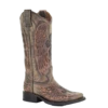 Corral Boots Corral Ladies Sand Wings & Cross Inlay Motorcycle Boots A3727