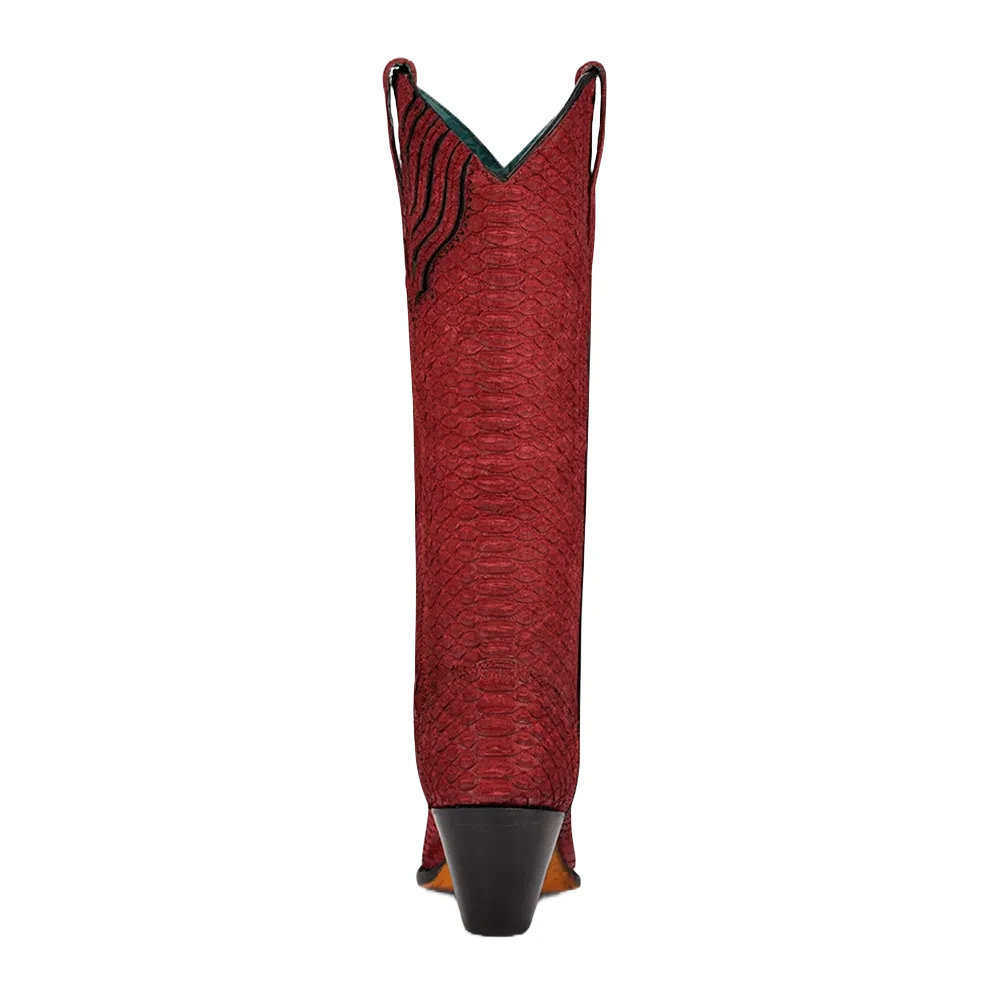 Corral Boots Corral® Ladies Python Exotic Red Tall Boots A4194 4 Corral Boots Corral® Ladies Python Exotic Red Tall Boots A4194 - Image 2