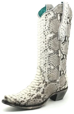Corral Boots Corral Women's Python Cowgirl Boots - Natural