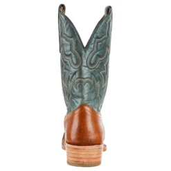 Corral Boots Corral® Men's Embroidered Honey Brown & Green Square Toe Boots A4224 -Corral Boots Store a4224c