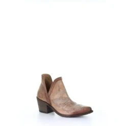 Corral Boots Women's Corral Leather Ankle Boots Handcrafted Cognac