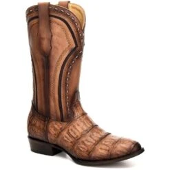 Corral Boots Men's Corral Alligator Exotic Boots Handcrafted Almond