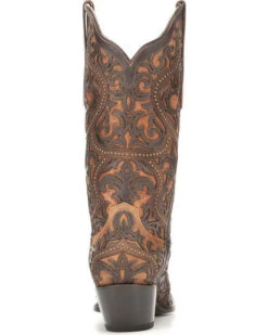 Corral Boots Corral Ladies Brown Full Overlay And Stud Boots G1309 -Corral Boots Store g1309 back