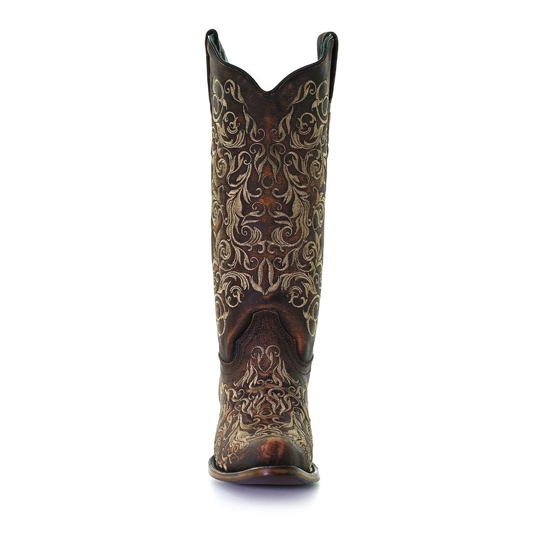 Corral Boots Corral Ladies Honey Brown Floral Snip Toe Western Boots Z5016 6 Corral Boots Corral Ladies Honey Brown Floral Snip Toe Western Boots Z5016 - Image 4